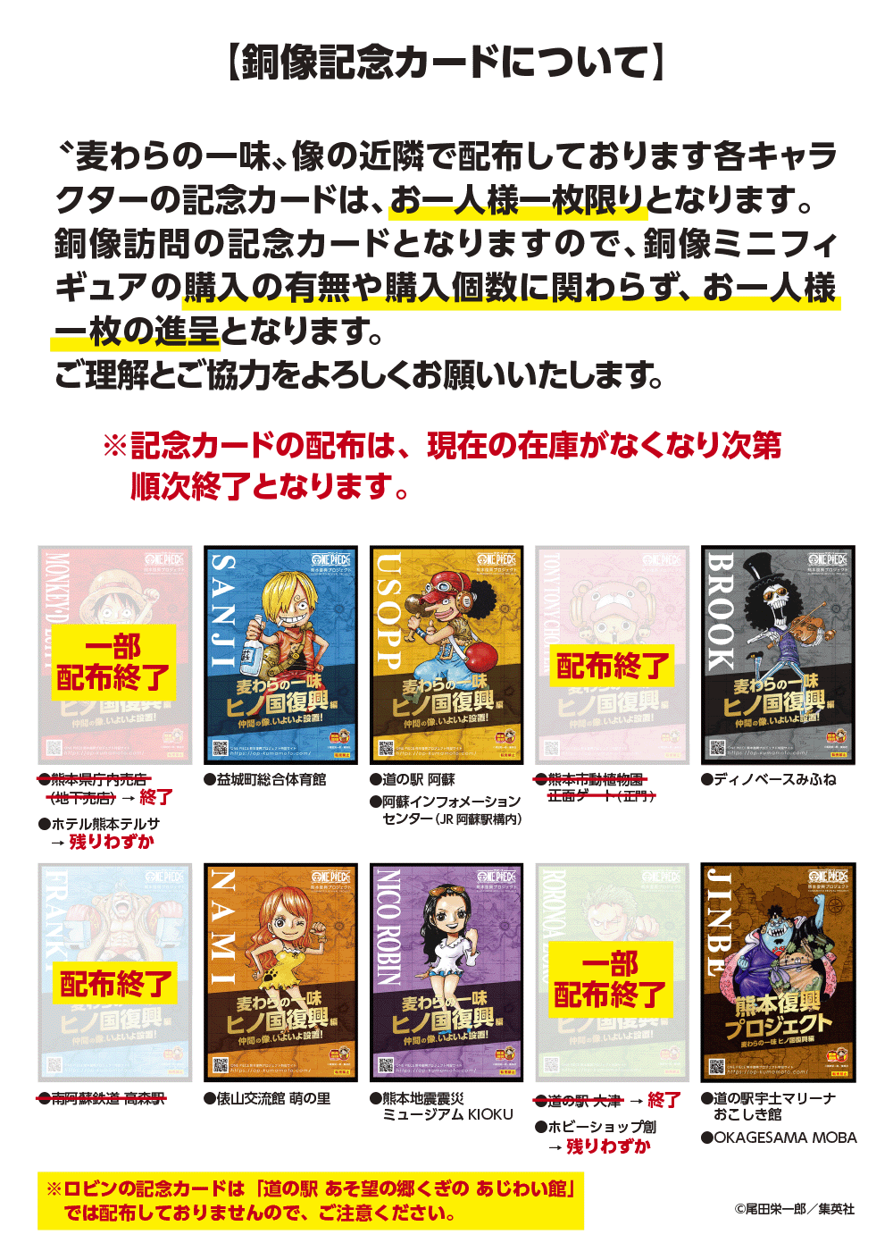 ワンピース フィギュア 熊本復興 限定販売 記念カード付き　ゾロ ワンピース 熊本復興プロジェクト 記念カード ゾロ 新・旧 2枚